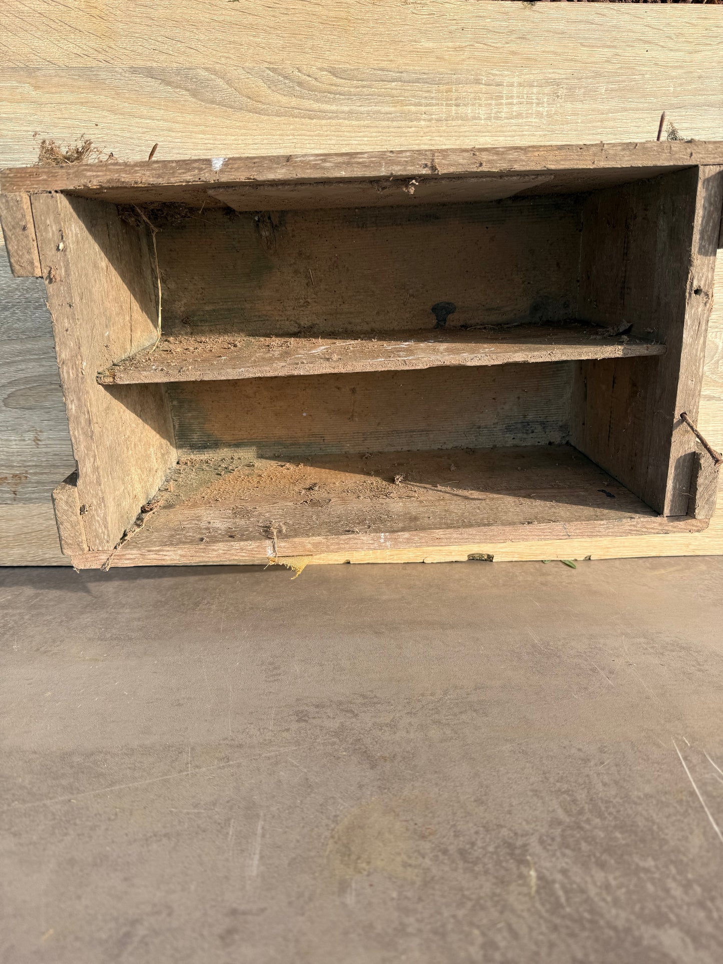 Caisse en Bois de BESA pour 7,92mm trouvé en grange (hôpital de campagne 43 Wessex)