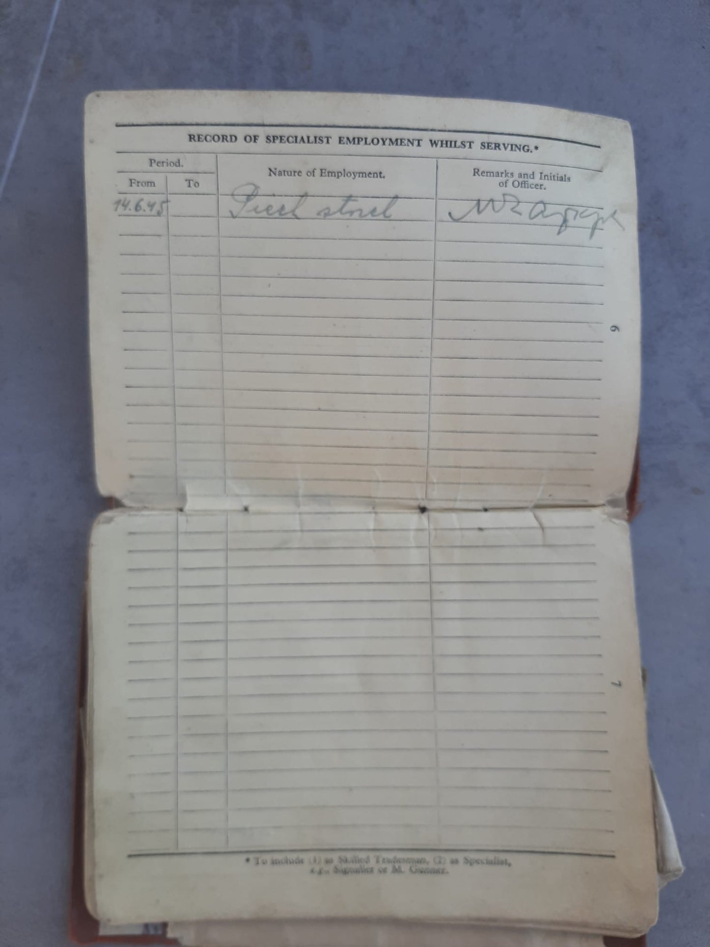Livret de service d'officier PAYBOOK officier anglais WW2